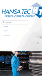 Mobile Screenshot of hansatec.de